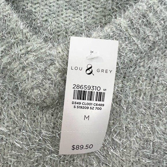 NWT Lou & Grey V neck sparkle sweater, size medium. Retail $89.50 - Picture 2 of 4